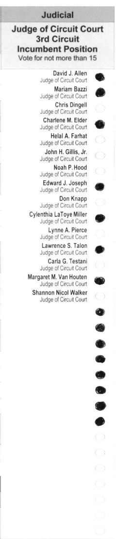 Primary-style BMD ballot example 1